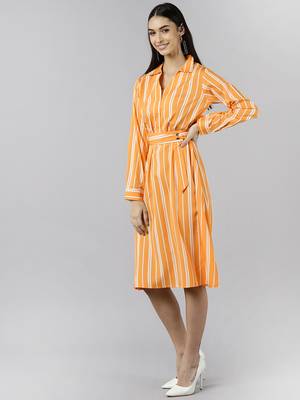 stripted printed shirt dress 3