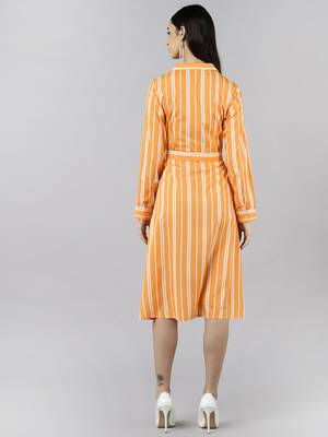 stripted printed shirt dress 4
