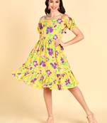 poly georgette floral printed dress