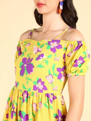 poly georgette floral printed dress 2