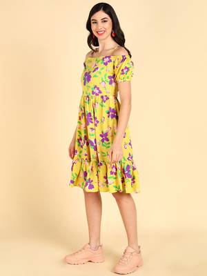 poly georgette floral printed dress 3