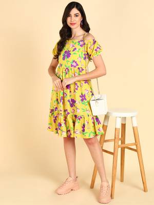 poly georgette floral printed dress 5