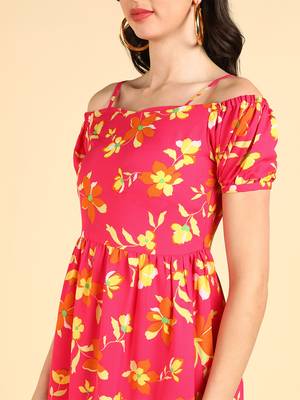 poly georgette floral printed dress 2