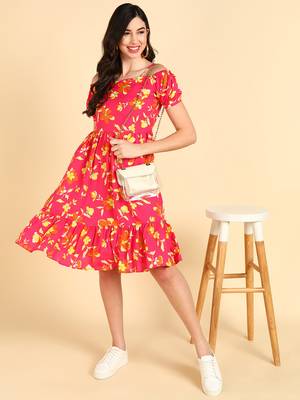 poly georgette floral printed dress 5