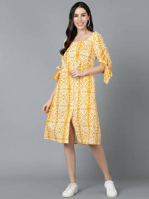 cotton dyed a line dress 1