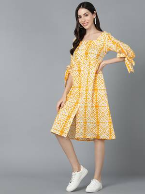 cotton dyed a line dress 3