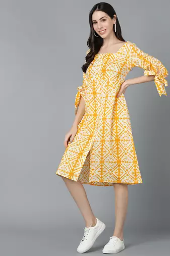 cotton dyed a line dress