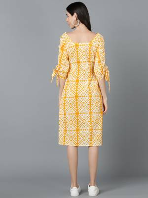 cotton dyed a line dress 4