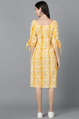 cotton dyed a line dress