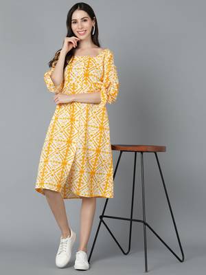 cotton dyed a line dress 5