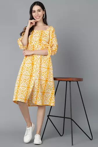 cotton dyed a line dress