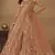Orange embroidered butterfly net semi stitched anarkali suit