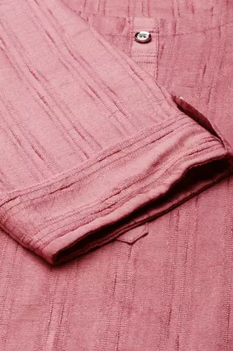 women's knee length scoop neck mauve woven design straight kurta