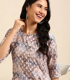 women's calf length round neck olive ethnic motifs straight kurta