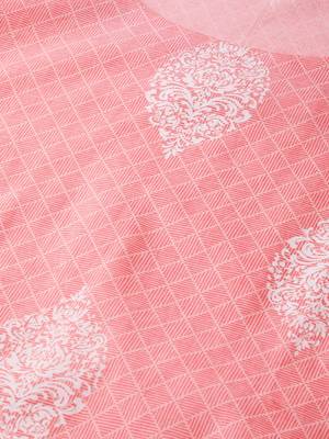 women pink cotton ethnic motifs printed straight kurta 2