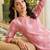 women pink cotton ethnic motifs printed straight kurta