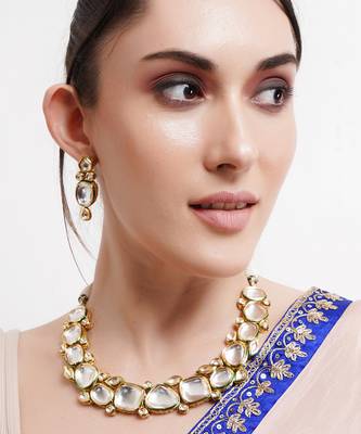 Handcrafted  kundan necklace set 1