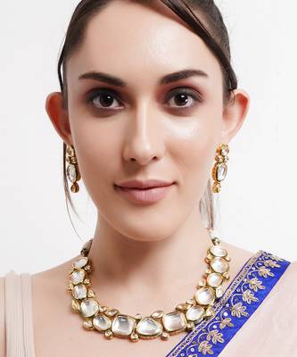 Handcrafted  kundan necklace set 2