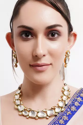Handcrafted  kundan necklace set
