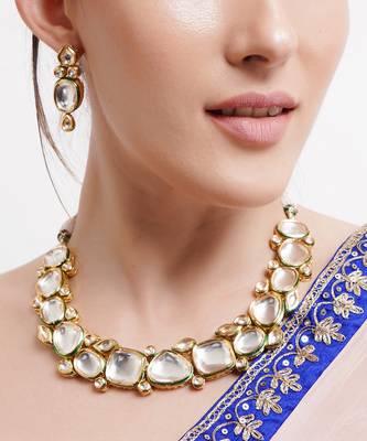 Handcrafted  kundan necklace set 3