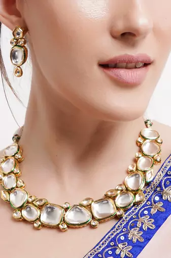 Handcrafted  kundan necklace set