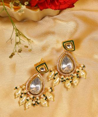 Kundan polki drop earrings 4