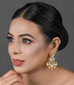 Handcrafted kundan earrings