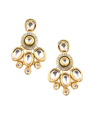 Handcrafted kundan earrings 3