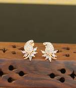 Designer cz rose gold earrings