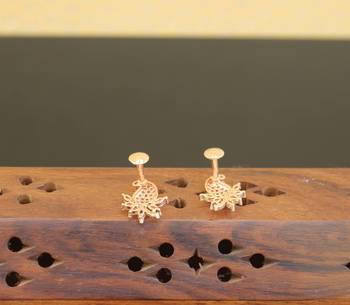 Designer cz rose gold earrings 2
