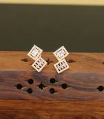 Designer cz rose gold earrings