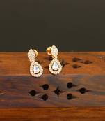 Designer cz rose gold earrings