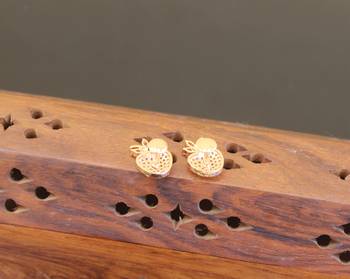 Designer cz rose gold earrings 2