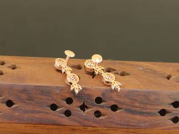 Designer cz rose gold earrings 2