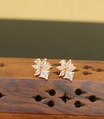 Designer cz rose gold earrings