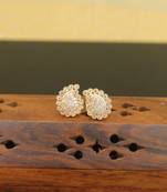Designer cz rose gold earrings