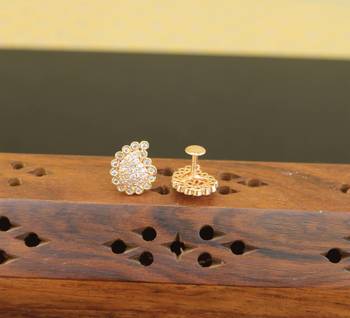 Designer cz rose gold earrings 2
