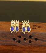 Kerala style gold plated palakka earrings