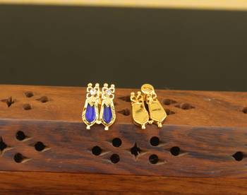 Kerala style gold plated palakka earrings 2