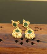 Kerala style gold plated palakka earrings