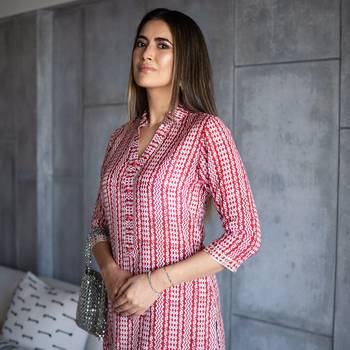 Women's Pink Pure Muslin Heavy Digital Printed Kurta Pant Set 3
