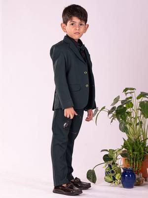  Black And Maroon Shirt Blazer Waist Coat And Pant 2