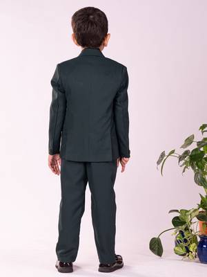  Black And Maroon Shirt Blazer Waist Coat And Pant 3