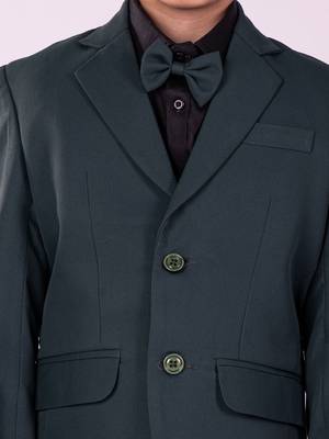  Black And Maroon Shirt Blazer Waist Coat And Pant 4