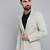 SHOWOFF Men's Notched Lapel Grey Self Design Blazer