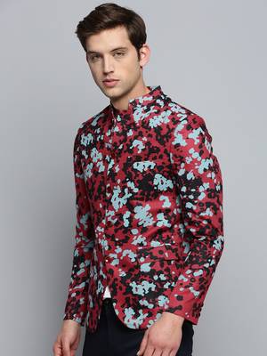 Men's Printed Mandarin Collar Multicolor Bandhgala Blazer 3