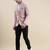 SHOWOFF Men's Solid Notched Lapel Pink Open Front Blazer