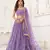 Light Purple Heavy Embroidery Net Semi Stitch A Line Lehenga With Blouse