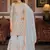 Light grey georgette ebroidered designer sharara suit