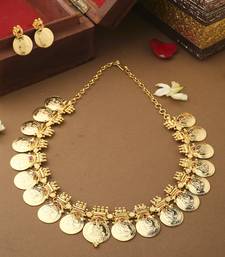 Necklace Set with Laxmi Motif and Gold Coins